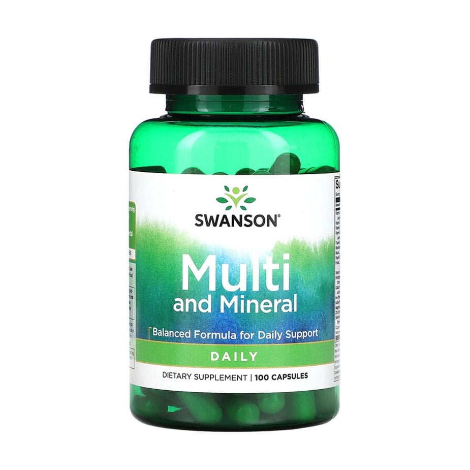 Мультвітаміни та мінерали Swanson Multi And Mineral, 100 капсул